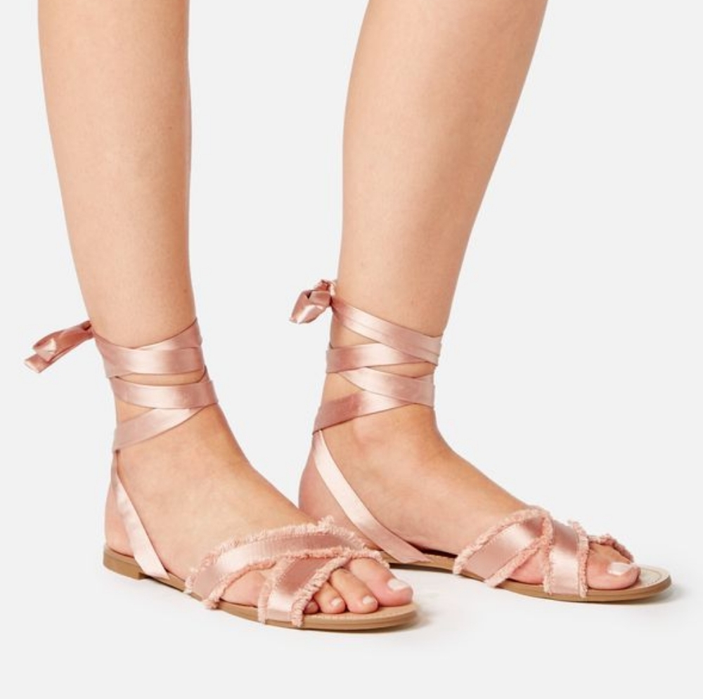 JustFab Laneya Lace-Up Sandals